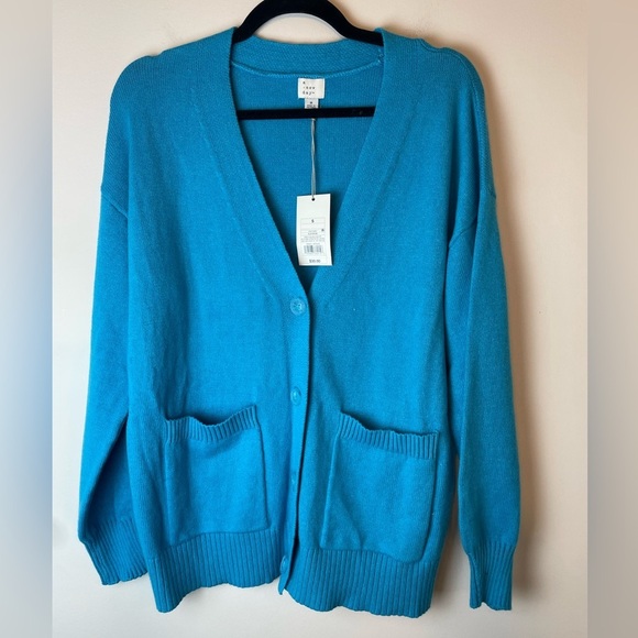 A New Day Women’s Blue Button Pocket Cardigan Sweater Size Small - Picture 1 of 8